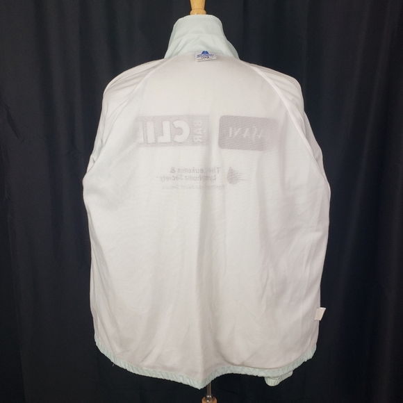 Walt Disney World Mint Light Green Blue Volunteer Windbreaker Bomber Jacket - Picture 6 of 9